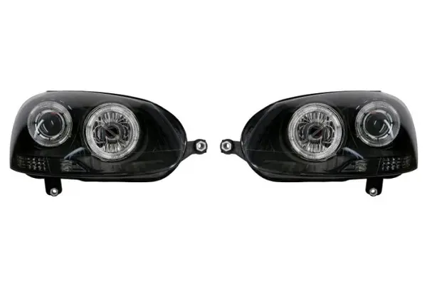 Set faruri stanga dreapta (H7 H7, electric, fara motor, set, culoare interior: negru) potrivit VW GOLF V, JETTA III 10.03-10.10