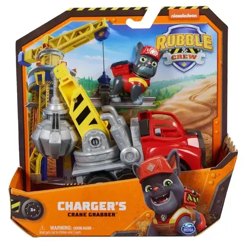 Set figurina cu vehicul Paw Patrol - Rubble Crew, Charger