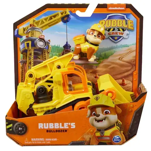 Set figurina cu vehicul Paw Patrol Rubble Crew, Rubble