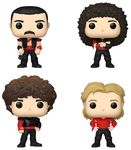 Set figurine Funko POP! Music: Queen - Freddie Mercury, Brian May, John Deacon, Roger Taylor