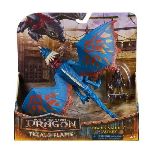 Set figurine How to train your dragon - Trial of Fire, Deadly Nadder si Astrid