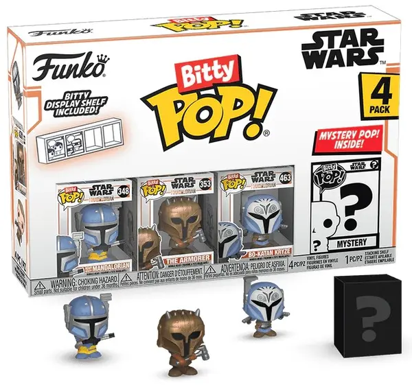Set figurine mini Funko Bitty POP! Television: The Mandalorian - 4-Pack (Series 1)