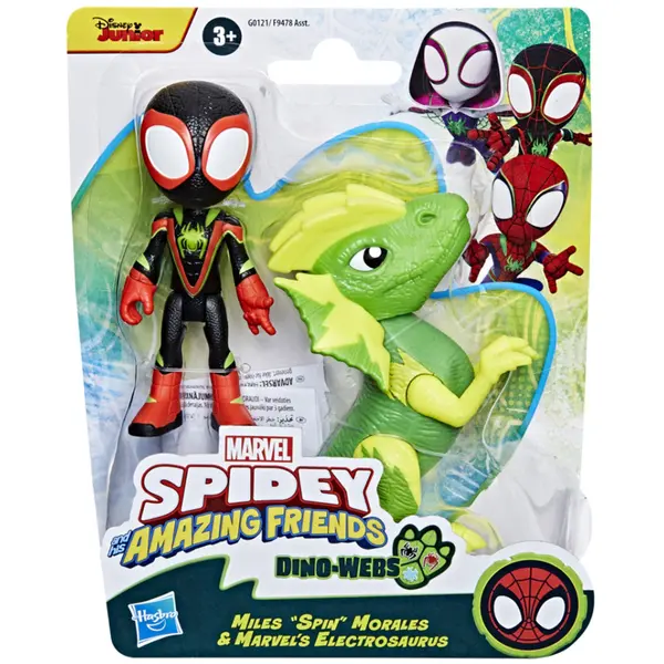 Set figurine, Spidey and His Amazing Friends, Miles si Marvels Electrosaurus, G0121