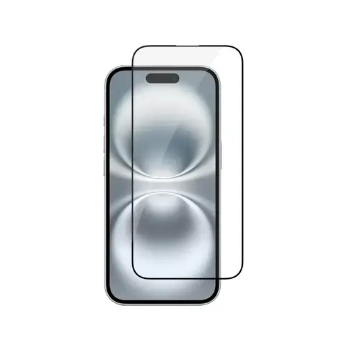 Set Folie protectie sticla securizata Dviced DV520031 Duo Pack pentru iPhone 16, cu aplicator (Transparent)