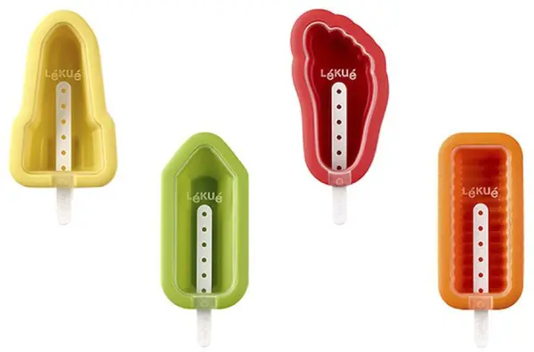 Set forme pentru înghețată Lekue - Iconic, 4 bucăți, din silicon