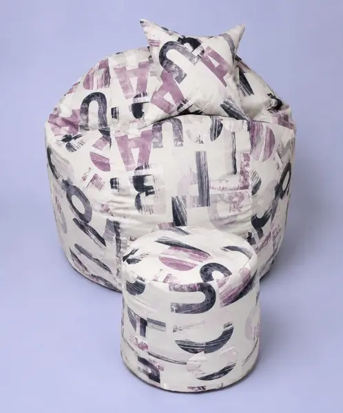 Set Fotoliu King Size cu Otoman (suport picioare) si Perna, Material Textil - Urban Mystique