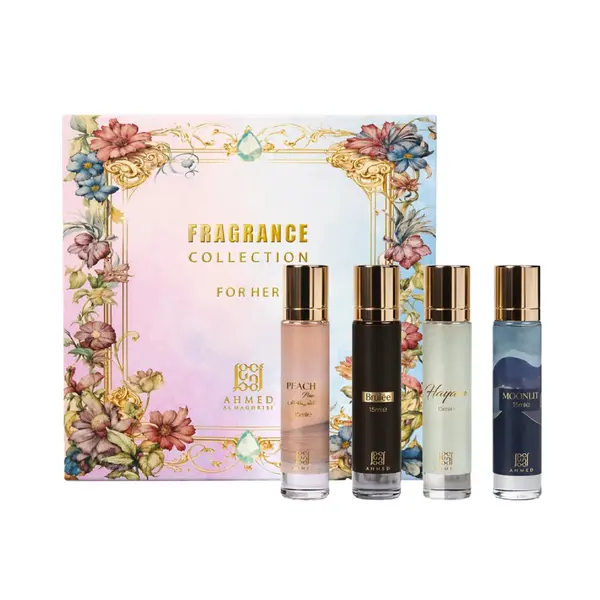 Set Fragrance Collection for Her by Ahmed Al Maghribi, Femei, 4 x 15 ml
