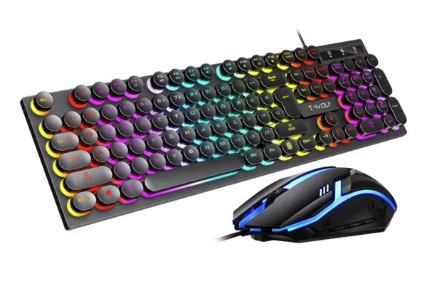 Set Gaming Tastatura cu iluminare RGB si Mouse TF270