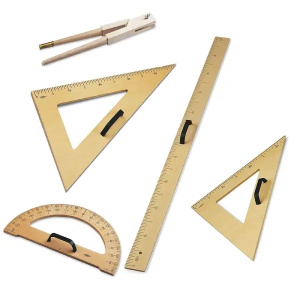 Set geometrie, 5 piese, pentru table scolare, SETB