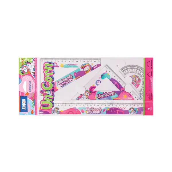Set geometrie UNICORN 4 piese/set Junior Set geometrie UNICORN 4 piese/set Junior