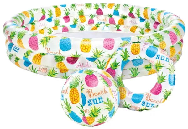 Set gonflabil pentru copii Intex - Pineapple/Fishbowl, 132 x 28 cm
