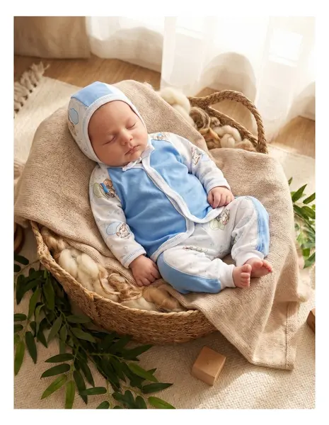 Set greieras bebe Simplu-Puppy albastru