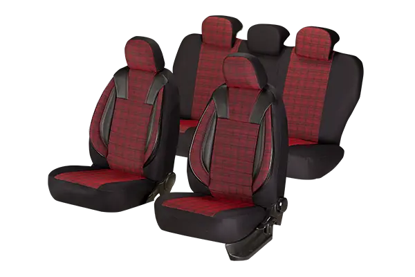 Set Huse Scaun Luxury Rosu