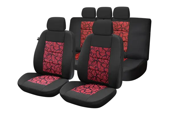 Set huse scaun Premium Lux - rosu