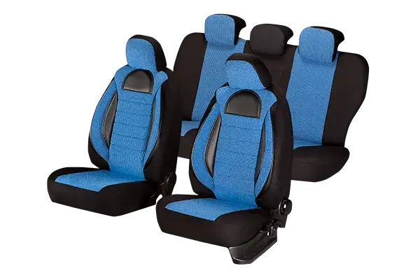 Set Huse Scaun Racing Albastru