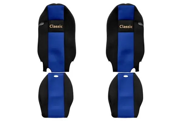 Set huse scaun textil camion compatibile cu Mercedes Actros MP 2 (01.2003-12.2006), Albastru