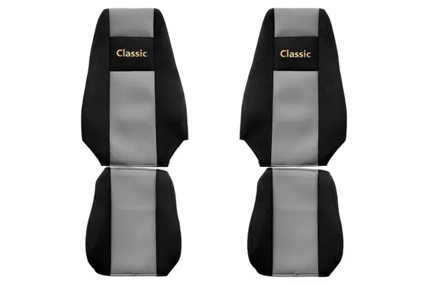 Set huse scaun textil camion compatibile cu Renault Magnum New Size (01.2008-12.2013), Gri