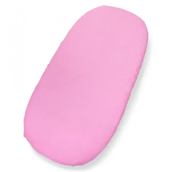 Set insertie textila si Cearsaf cu elastic asortat 80 x 38 cm, pentru gondola copii Kerstin Pink Minnie, realizate din bumbac 100