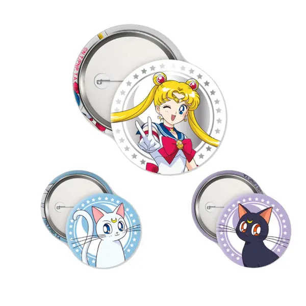 Set Insigne Sailor Moon - Sailor Moon, Luna & Artemis