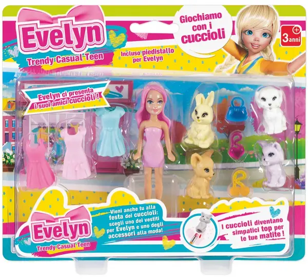 Set joc RS Toys - Păpușă Evelyn cu accesorii, sortiment