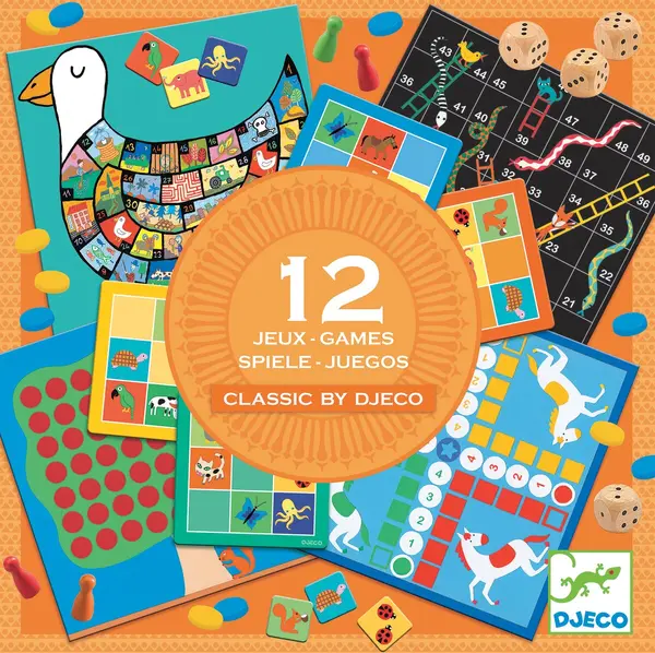 Set jocuri clasice pentru copii Djeco - 12 jocuri