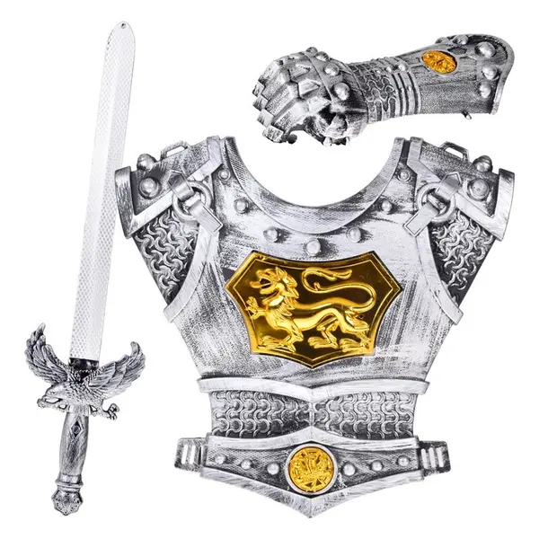 Set jucarie armura pentru cavaler, Argintiu