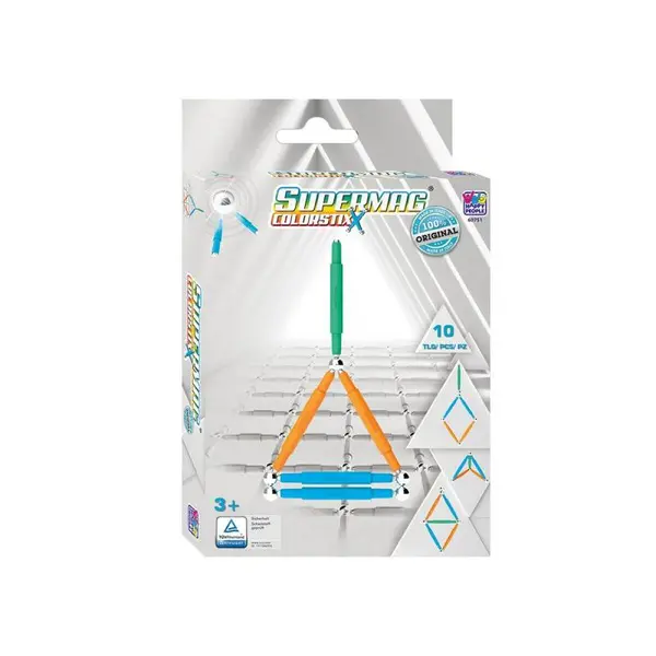 Set Jucarii Magnetice pentru constructii, Interactiv, Educational si Creativ, Dezvolta Concentrarea si Rabdarea pentru Adulti si Copii 3+ ani, 10 piese, Supermag Engros