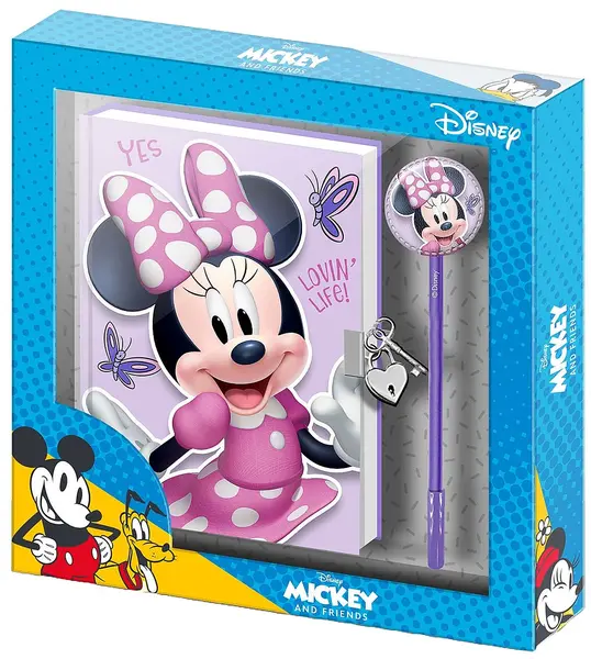 Set jurnal secret cu pix Karactermania Minnie - Butterflies