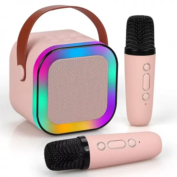 Set Karaoke cu 2 Microfoane, Boxa Portabila Bluetooth