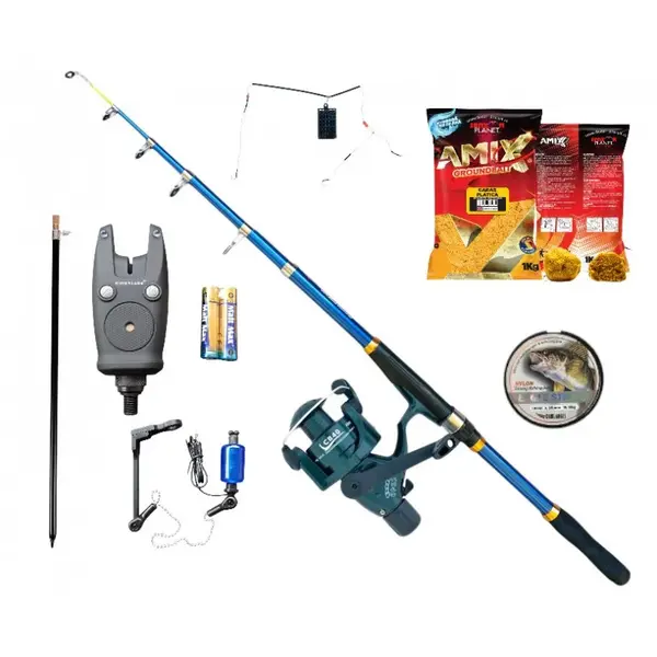 Set lanseta Explorer, mulineta CB40, senzor cu accesorii 616, fir, nada