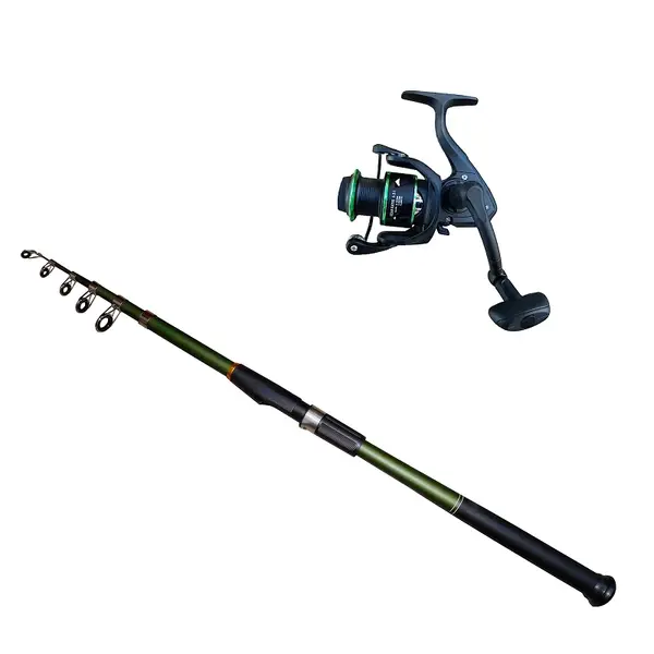 Set lanseta telescopica 3 m carbon si mulineta P3000 Cool Angel