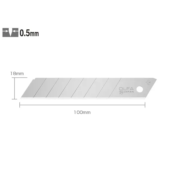 Set LB-10 - lame japoneze de 18 mm. 10 bucati. Olfa