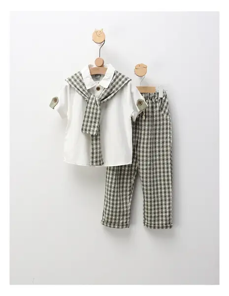 Set lejer de vara, Fashion Style, alb-verde