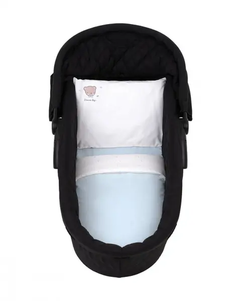 Set lenjerie cu 6 piese pentru landou sau patut co-sleeper KikkaBoo Dream Big Blue
