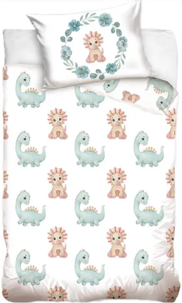 Set lenjerie de par pentru bebeluși Sonne - Dinozauri, 2 părți