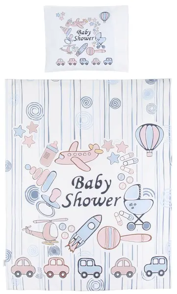 Set lenjerie de pat copii Chipolino -Rachetă, 5 părți