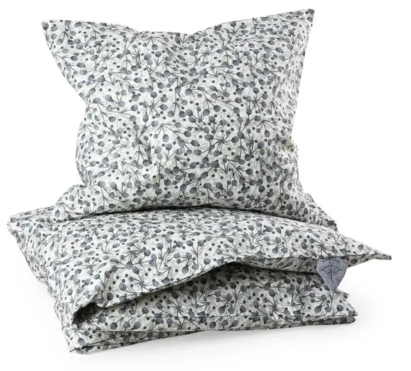 Set lenjerie de pat pentru bebeluși din 2 piese Sebra - Blue Olive, 100 x 70 cm