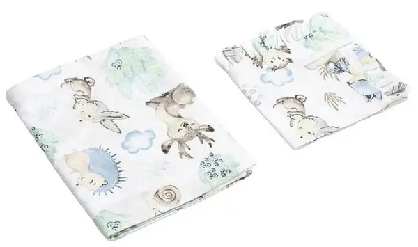 Set lenjerie de pat pentru copii din 2 piese Sensillo - Animale , 100 x 135 cm