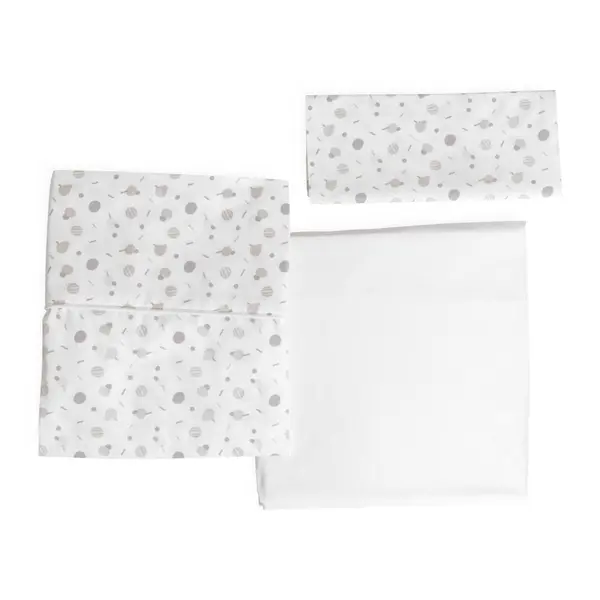 Set lenjerie din bumbac pentru patut Chicco Next2Me Forever, Conffeti, 0 luni+