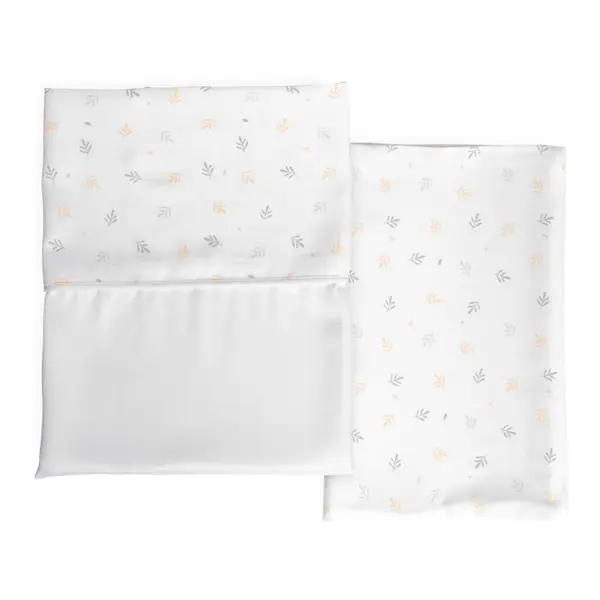 Set lenjerie din fibra bambus pentru patut Chicco Next2Me, Foliage, 0 luni+