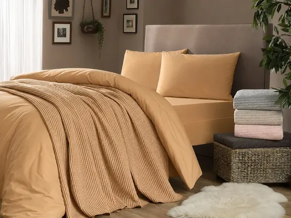 Set Lenjerie si Cuvertura Marina (Bumbac 100%)