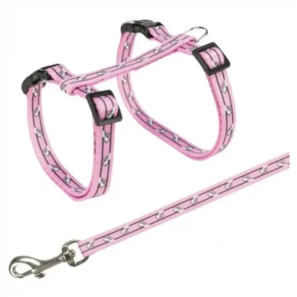 Set lesa si ham pentru pisici 27-46 cm 10 mm