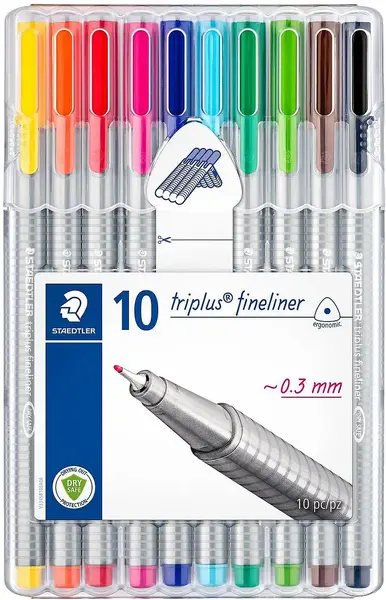 Set linere Staedtler - 10 culori in cutie