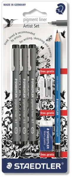 Set linere Staedtler - Pigment Liner, 6 buc.