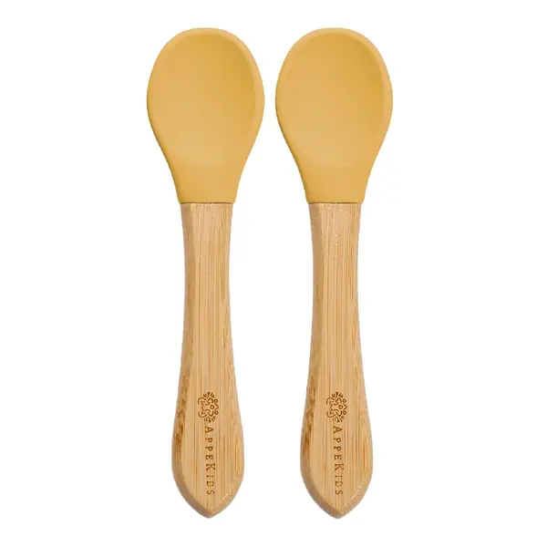 Set lingurite din bambus, 6 luni+, Honey, Appekids