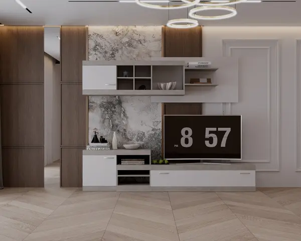 Set Living Domino Gri + Alb
