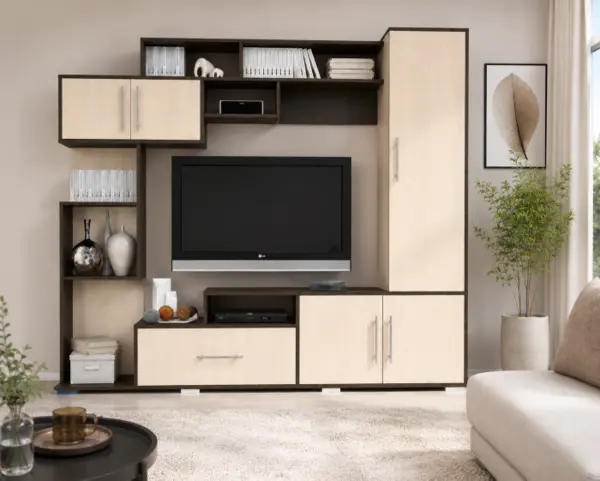 Set Living Pekin RO Wenge Mesteacan 210x40x179 cm