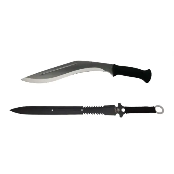 Set maceta si sabie, DEPOX , otel inoxidabil, argintiu, 44 cm