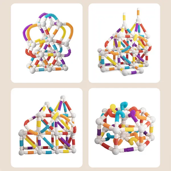 Set magnetic flexibil de constructie 3D - 3+ 86 PIESE