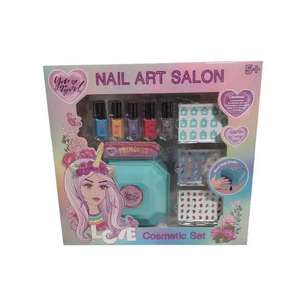 Set manichiura pentru copii, Non-toxic, +5 ani, 28x26x7 cm, Unicorn Dreams Engros